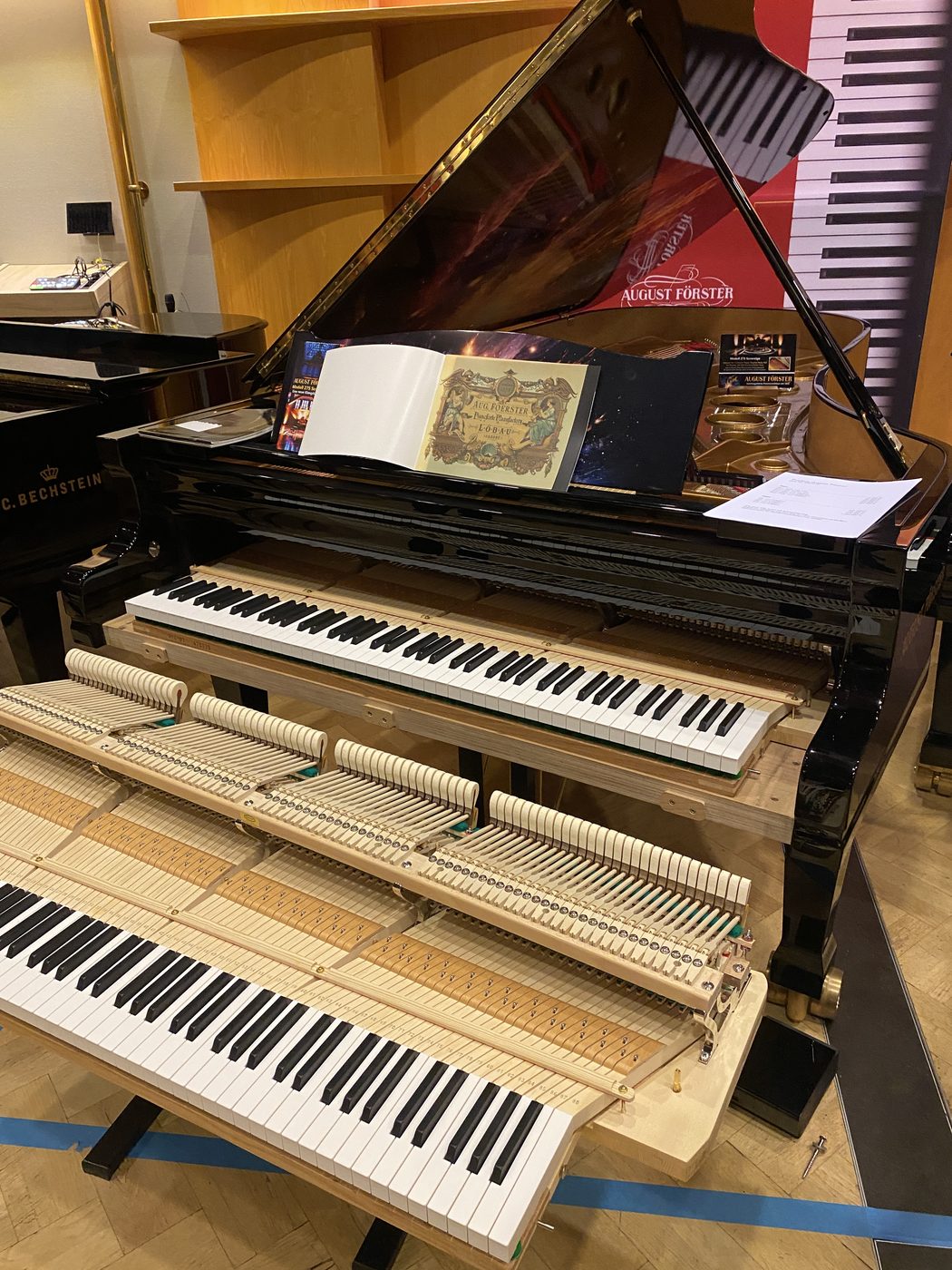 August Förster grand with Stretto keyboard